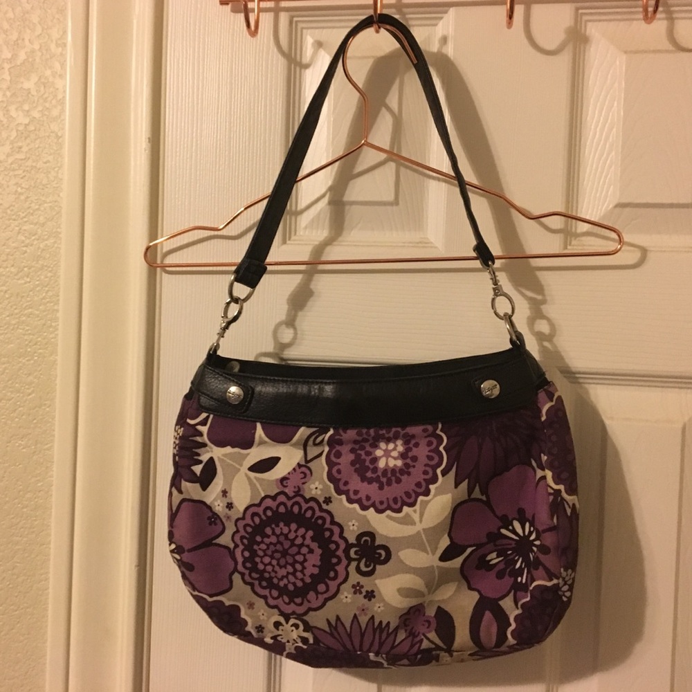 Purple Floral Purse - Thirty-one - City Skirt Bag